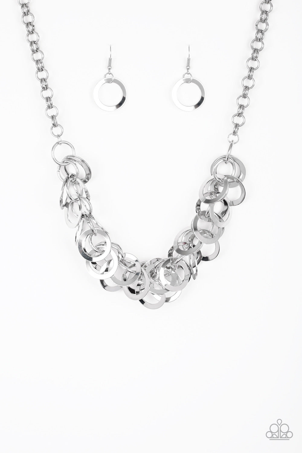 Ringing In the Bling-Silver Necklace Set